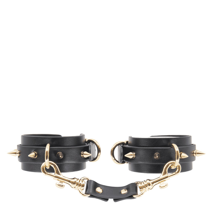 Love in Leather Faux Leather Spiked Wrist Cuffs