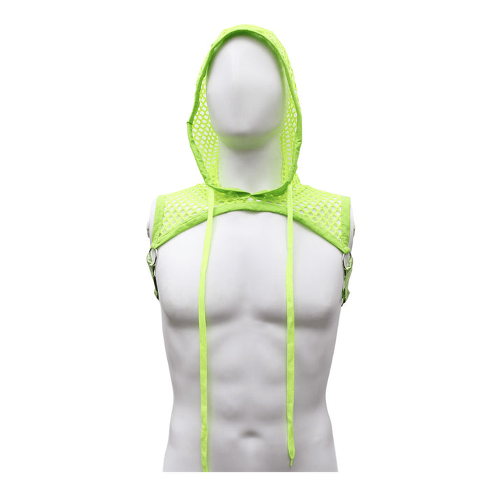 Love in Leather Hooded Mesh Top