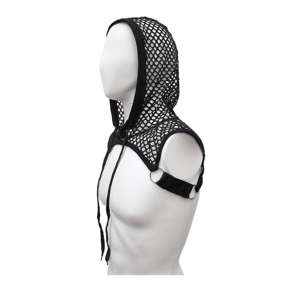 Love in Leather Hooded Mesh Top