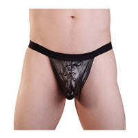Love in Leather Lace-Up Wet Look G-String