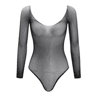 Love in Leather Rhinestone Bodysuit