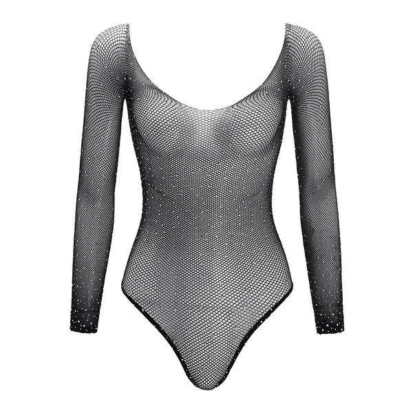 Love in Leather Rhinestone Bodysuit