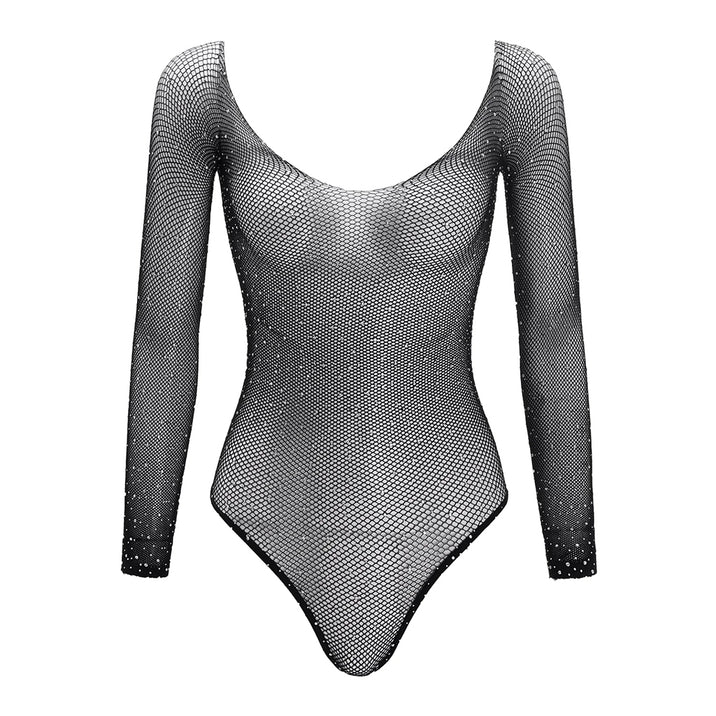 Love in Leather Rhinestone Bodysuit