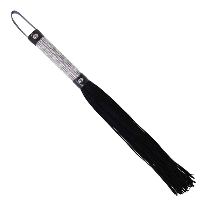 Love in Leather Rhinestone Faux Suede Leather Flogger