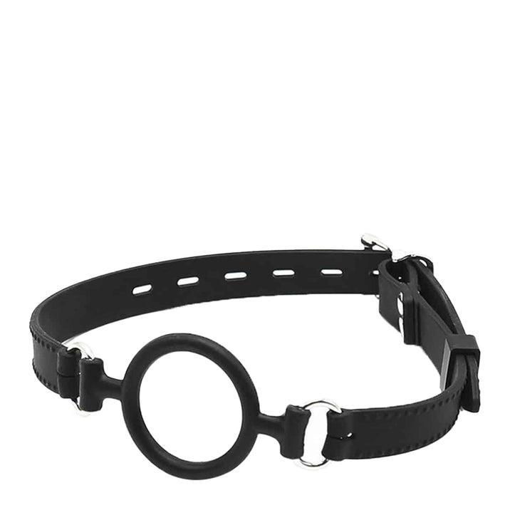 Love in Leather Silicone Open Mouth Gag