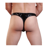 Love in Leather Wet Look Studded G-String