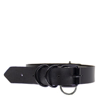 Love in Leather Black Metal Faux Leather Collar