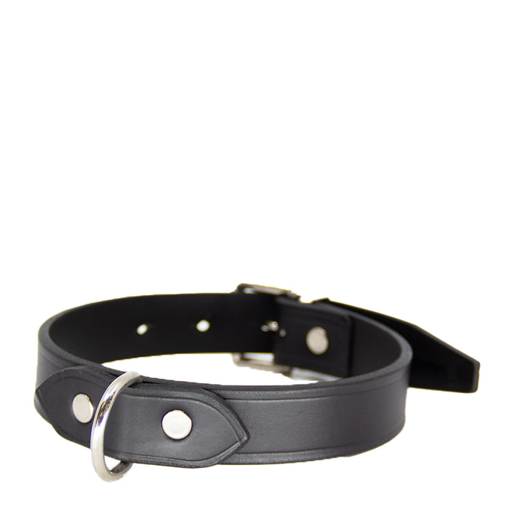 Love in Leather D-Ring Leather Collar