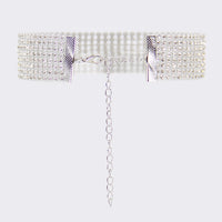 Love in Leather Diamanté Mesh Collar