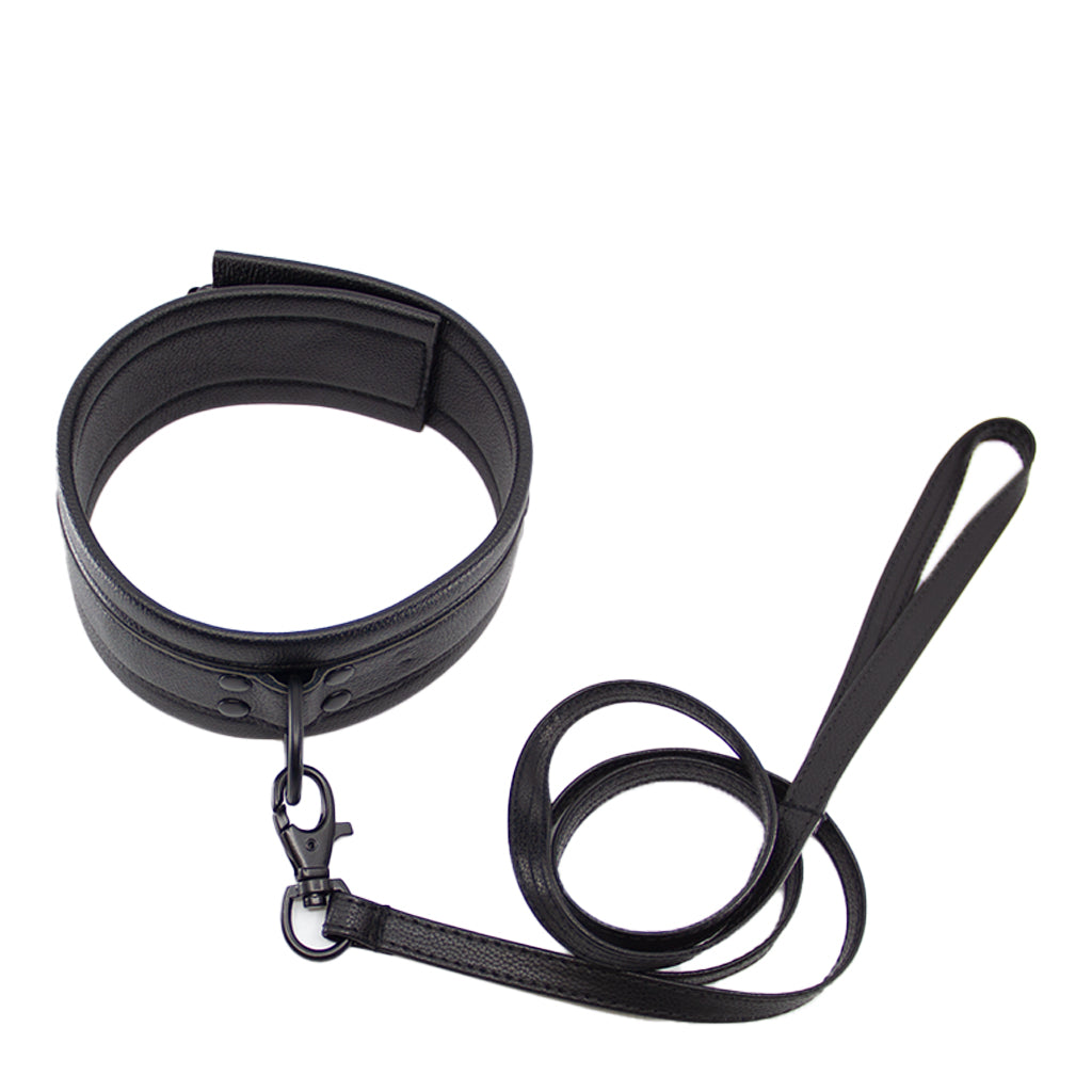 Love in Leather Faux Leather Collar and Lead Set