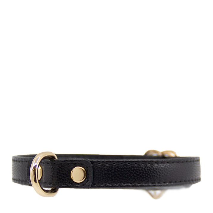 Love in Leather Heart Buckle Leather Collar