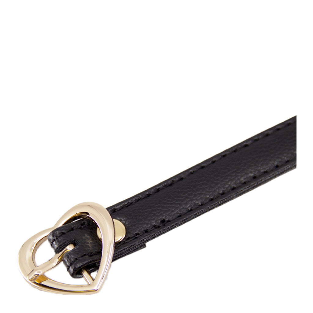 Love in Leather Heart Buckle Leather Collar