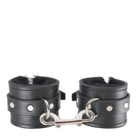 Love in Leather Heavy Sheepskin Lined Leather Wrist Cuffs