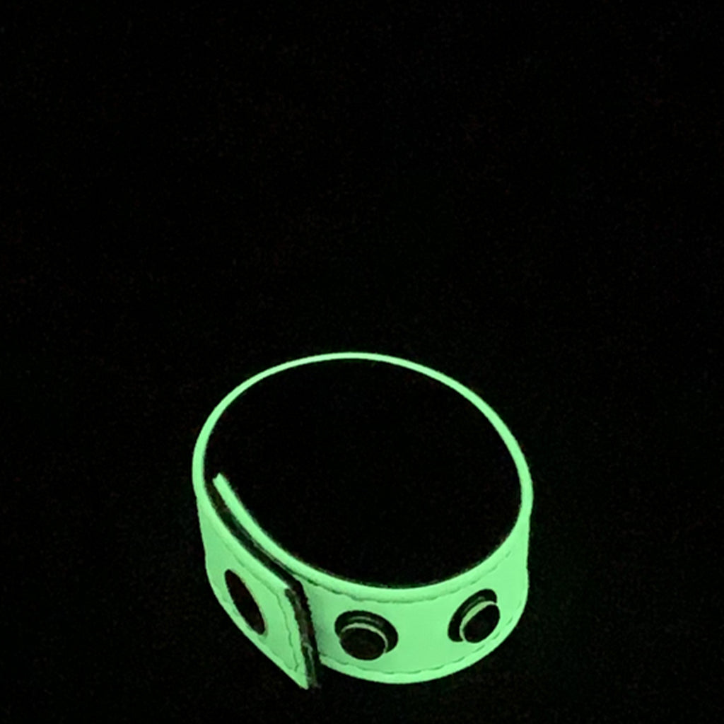 Love in Leather Leather Glow in the Dark Cock Ring