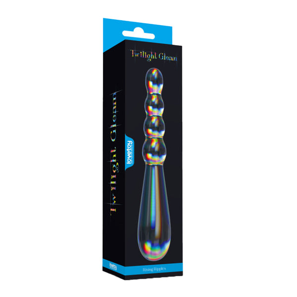 Lovetoy Twilight Gleam Rising Ripples Glass Dildo