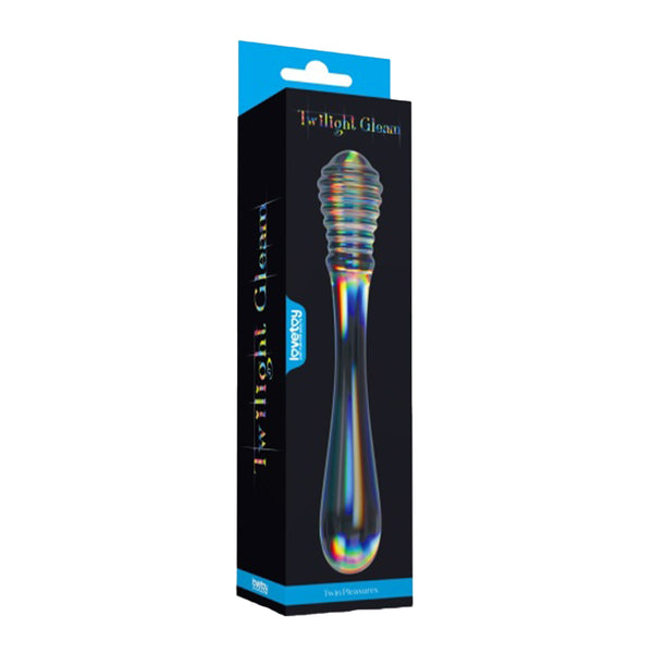 Lovetoy Twilight Gleam Twin Pleasures Glass Dildo