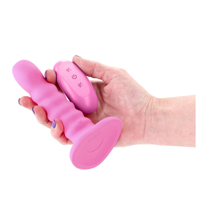 NS Novelties Colours Ribbed 5" Vibrating Dildo