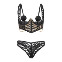 Oh La La Cheri Marlowe Open Cup Bra & Panty Set