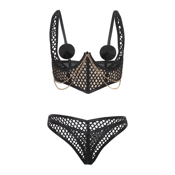 Oh La La Cheri Marlowe Open Cup Bra & Panty Set