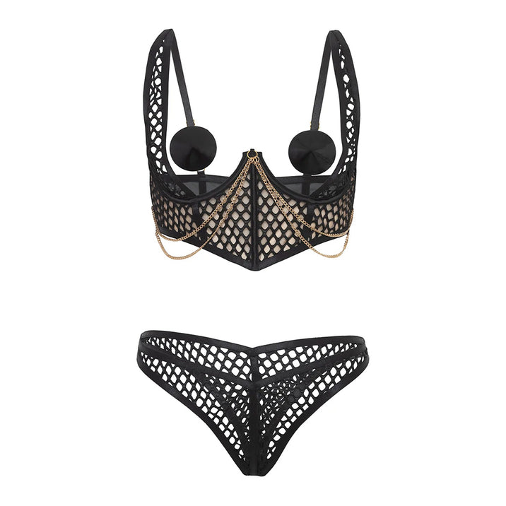 Oh La La Cheri Marlowe Open Cup Bra & Panty Set
