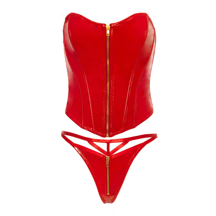 Oh La La Cheri Rider Bustier Bra & G-String Set