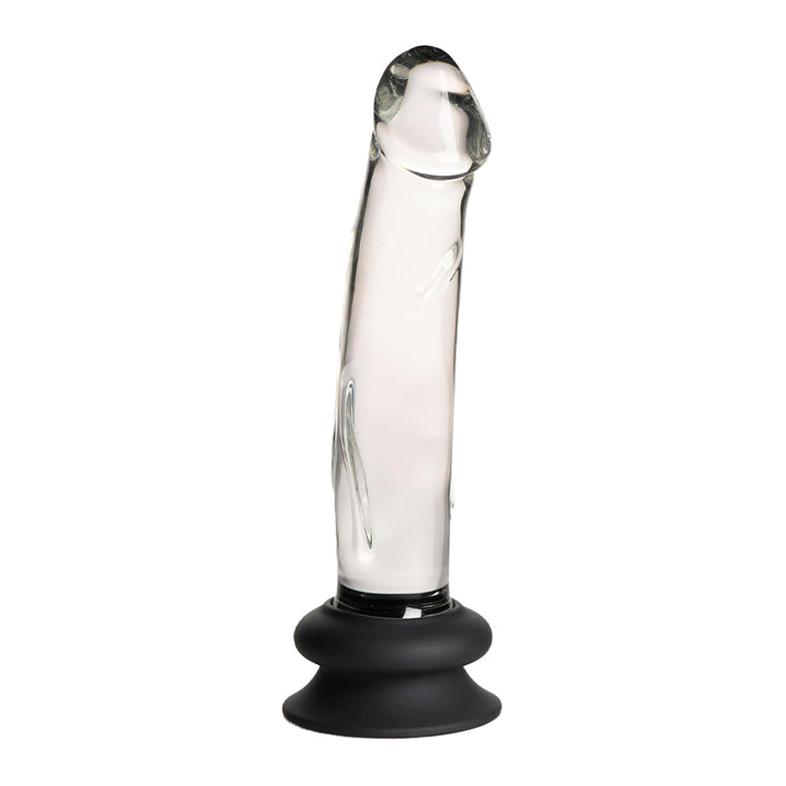 Pleasure Crystals Glass Dildo with Silicone Base