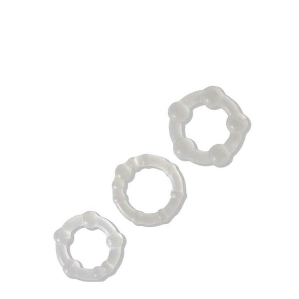 Power Plus Triple Beaded Cock Ring Set