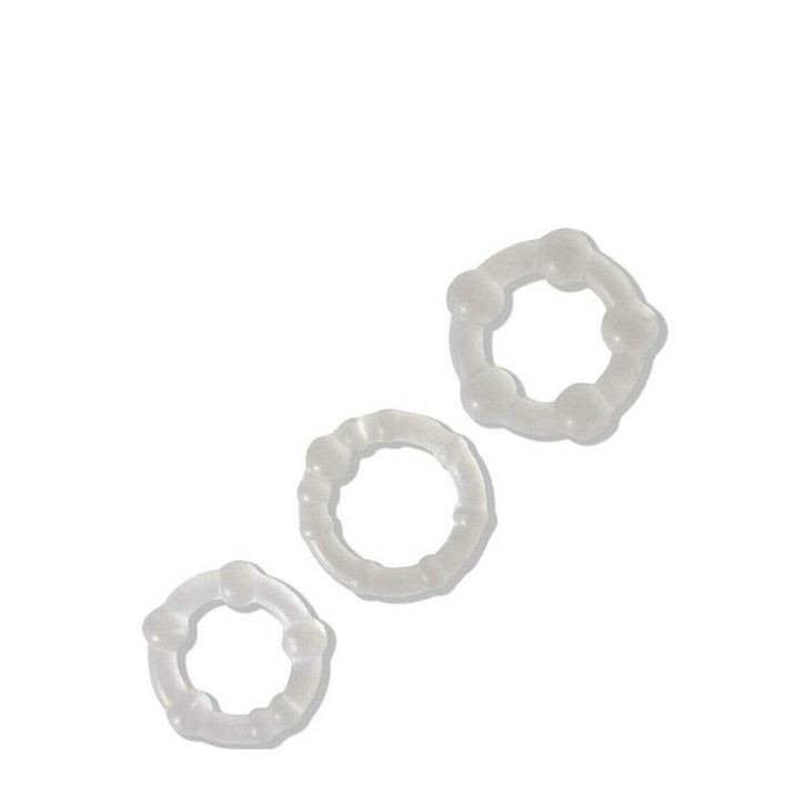 Power Plus Triple Beaded Cock Ring Set