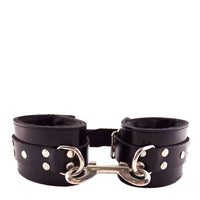 Rouge Black Faux Fur & Leather Wrist Cuffs