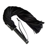 Rouge Black Suede Flogger with Leather Handle