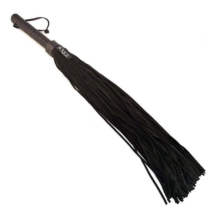 Rouge Black Suede Flogger with Leather Handle