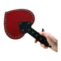 Rouge Studded Leather Heart Paddle