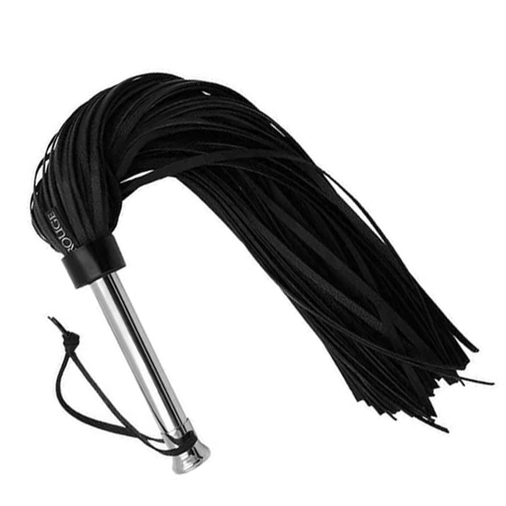 Rouge Leather Flogger with Steel Handle