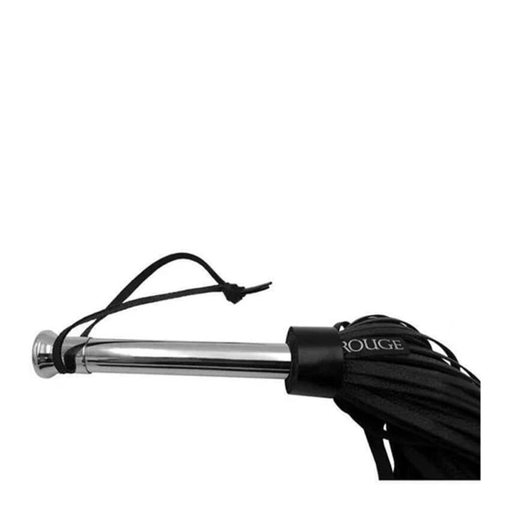 Rouge Leather Flogger with Steel Handle