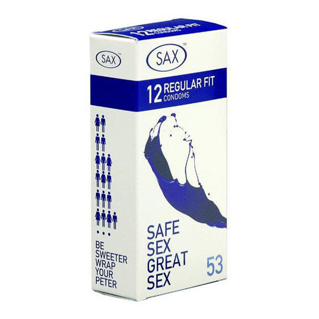 SAX Condoms 12s Regular Fit 53mm