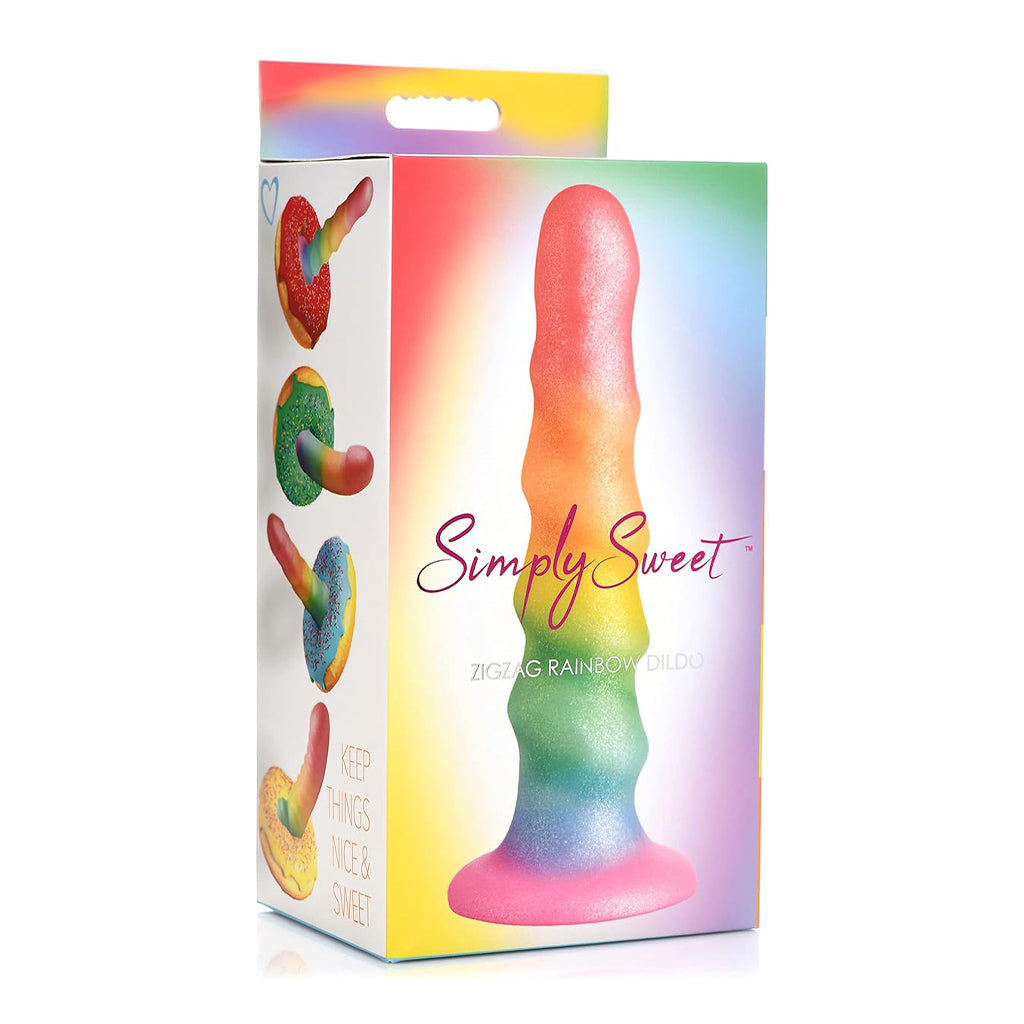 Simply Sweet ZigZag Rainbow Dildo