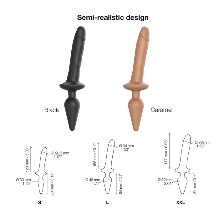 Strap-On-Me Switch Plug-In Realistic Dildo Black