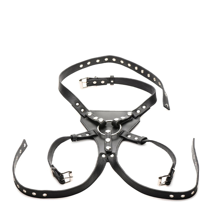 Strict Daddy An Li Leather Strap-on Harness
