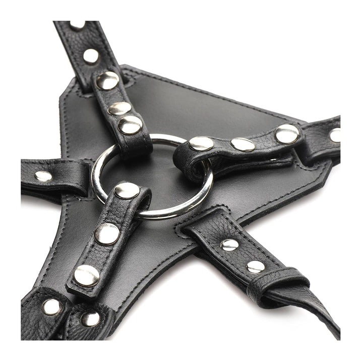 Strict Daddy An Li Leather Strap-on Harness