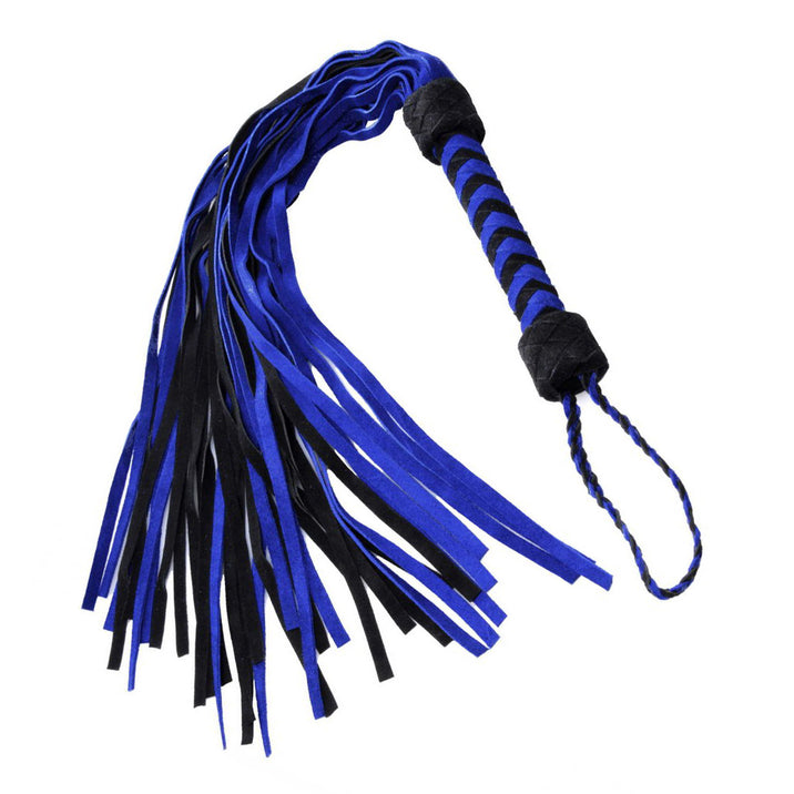 Strict Leather Black and Blue Suede Flogger