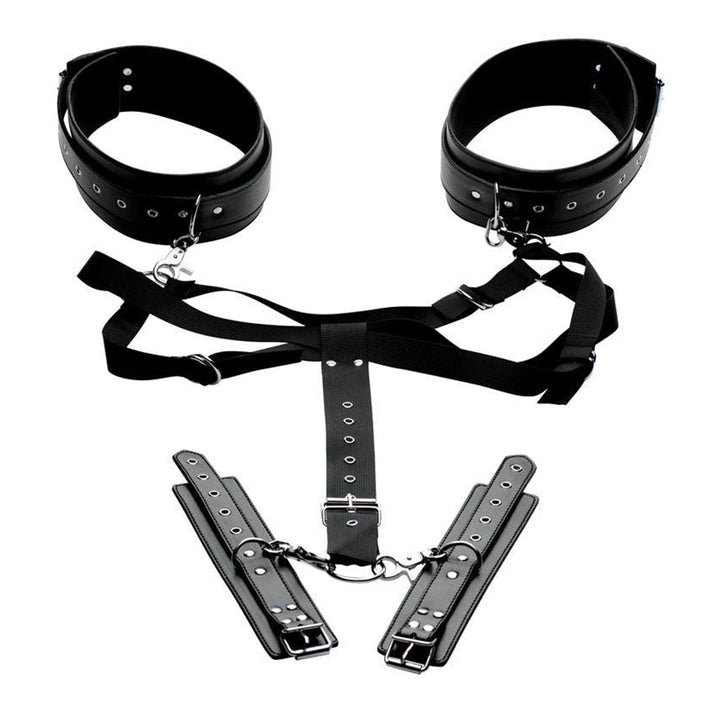 Strict Leather Premium Easy Access Thigh Harness with Wrist Cuffs