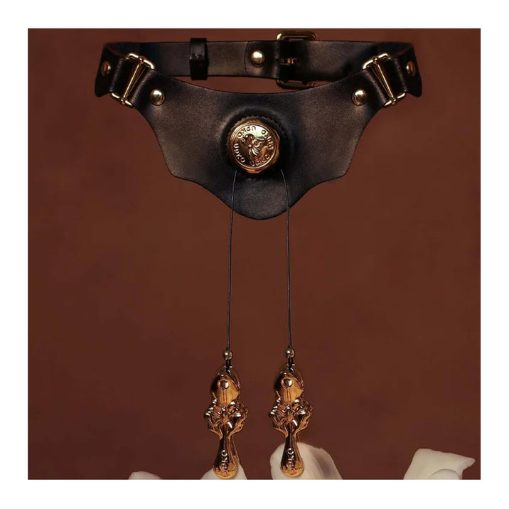 UPKO Mystic Bond Collar with Pulling Chain Nipple Clamps