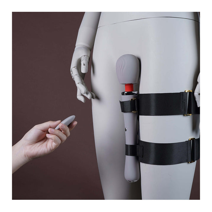 UPKO Remote Control Wand Vibrator with Thigh Harness