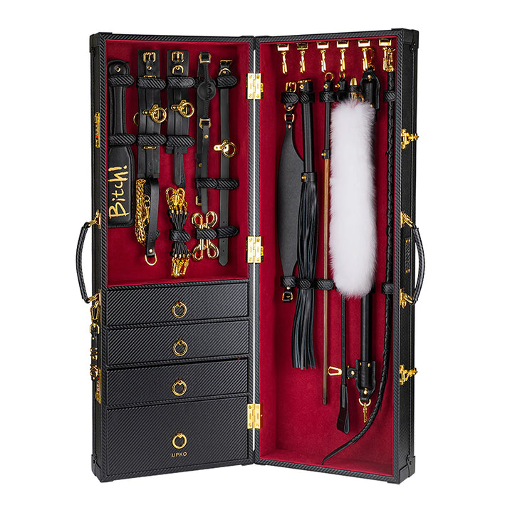 UPKO Sade Luxury 15 Piece Leather Trunk Set