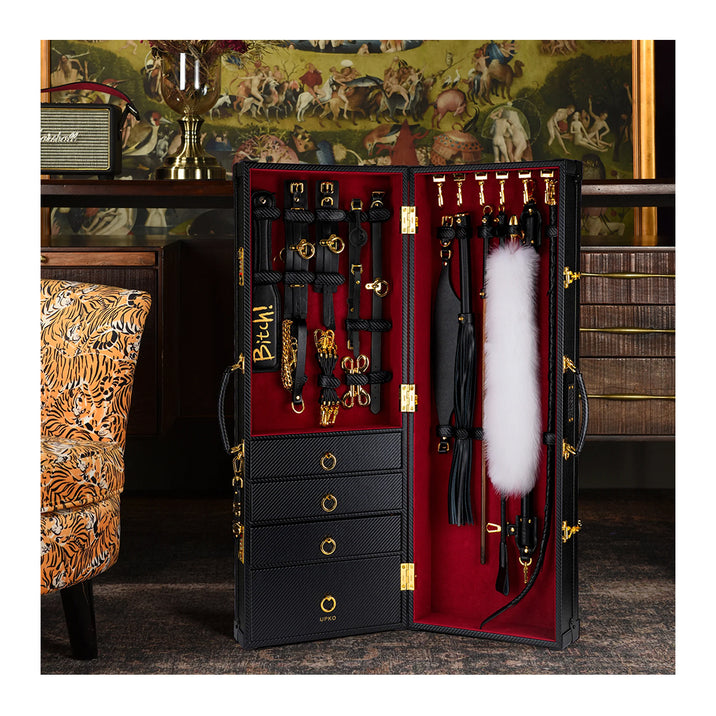 UPKO Sade Luxury 15 Piece Leather Trunk Set