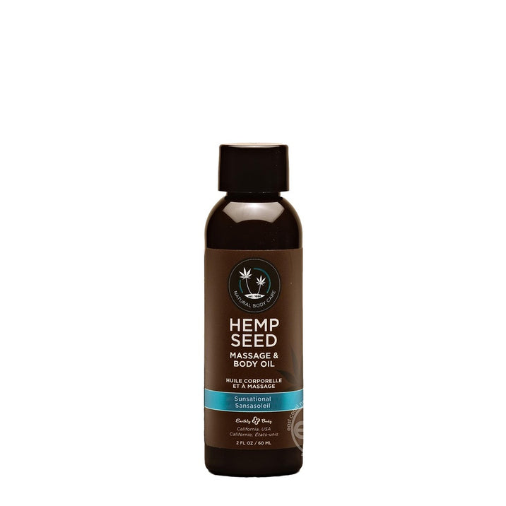 Earthly Body Hemp Seed Massage Oil Sunsational 60ml