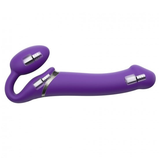 STRAP-ON-ME VIBRATING BENDABLE STRAPLESS DILDO PURPLE