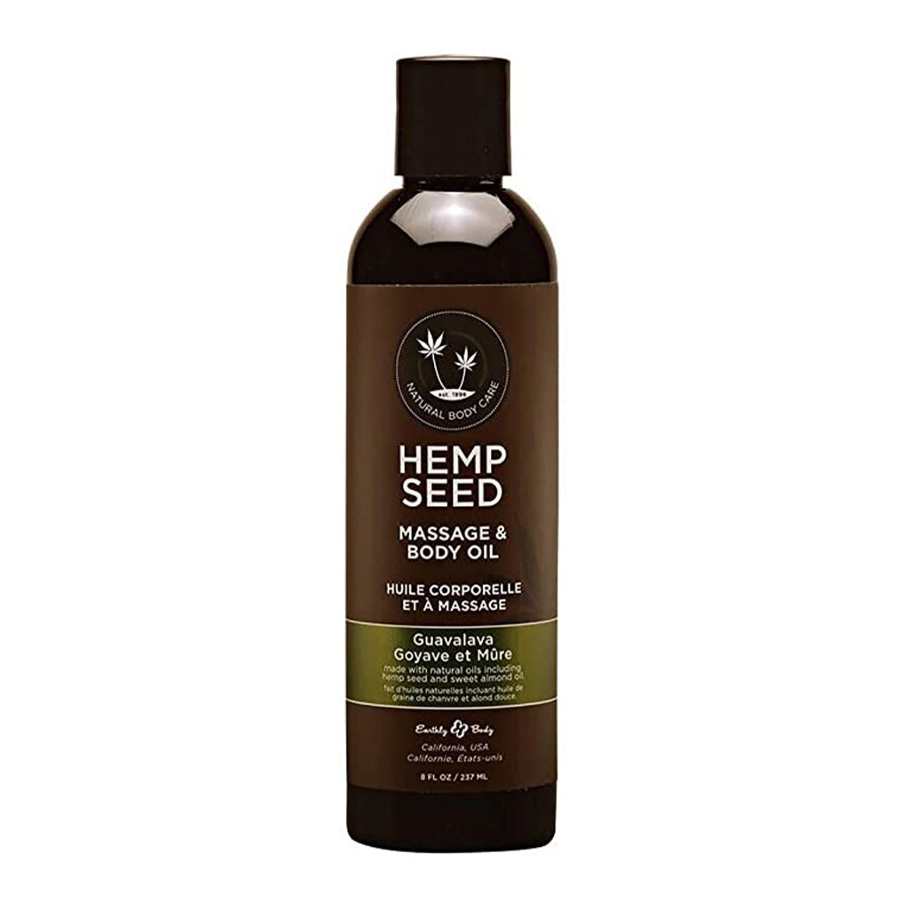 Earthly Body Hemp Seed Massage Oil Guavalava 237ml