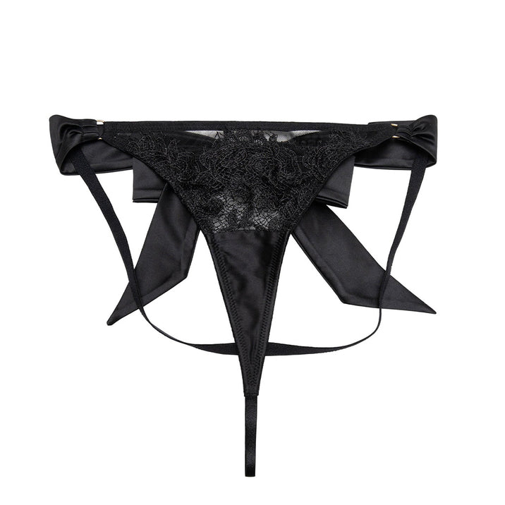 Anneliese Satin Net and Lace Thong