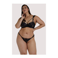 Anneliese Satin Net and Lace Thong